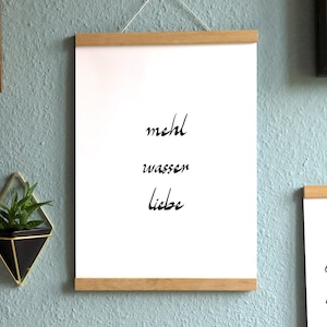 Poster flour water love - bread baking | DIN A3