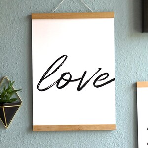 Poster Love | DIN A3 | Hand lettering | Minimal Skandi