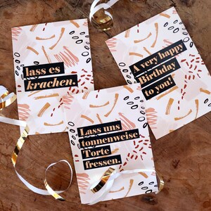 Conjunto de postais "Aniversário" 3 peças