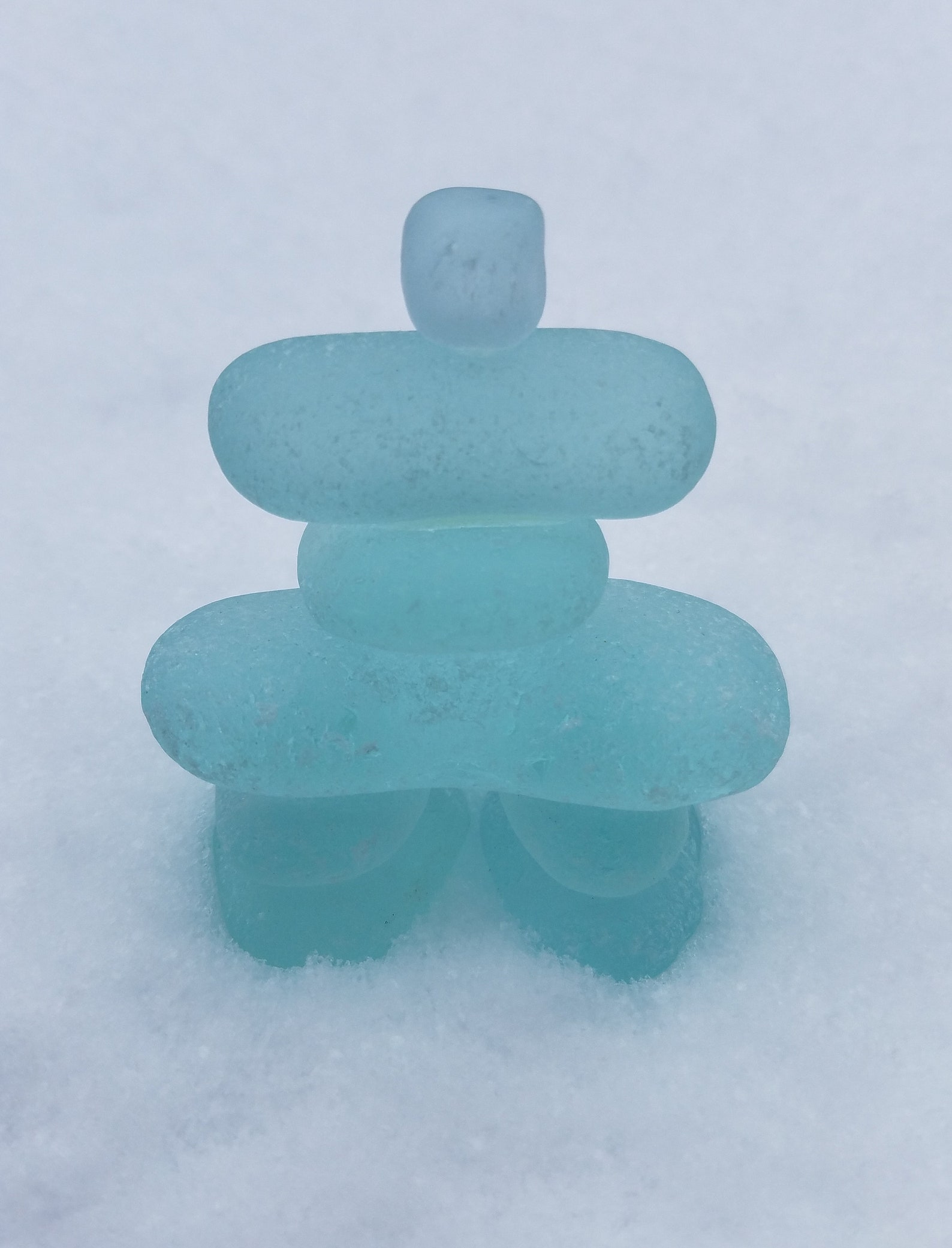 Beautiful Beach Glass Inukshuk Etsy