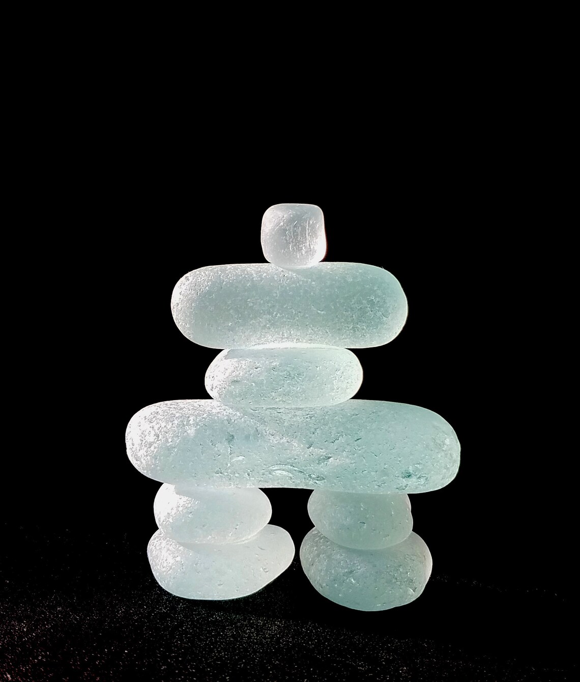 Beautiful Beach Glass Inukshuk Etsy