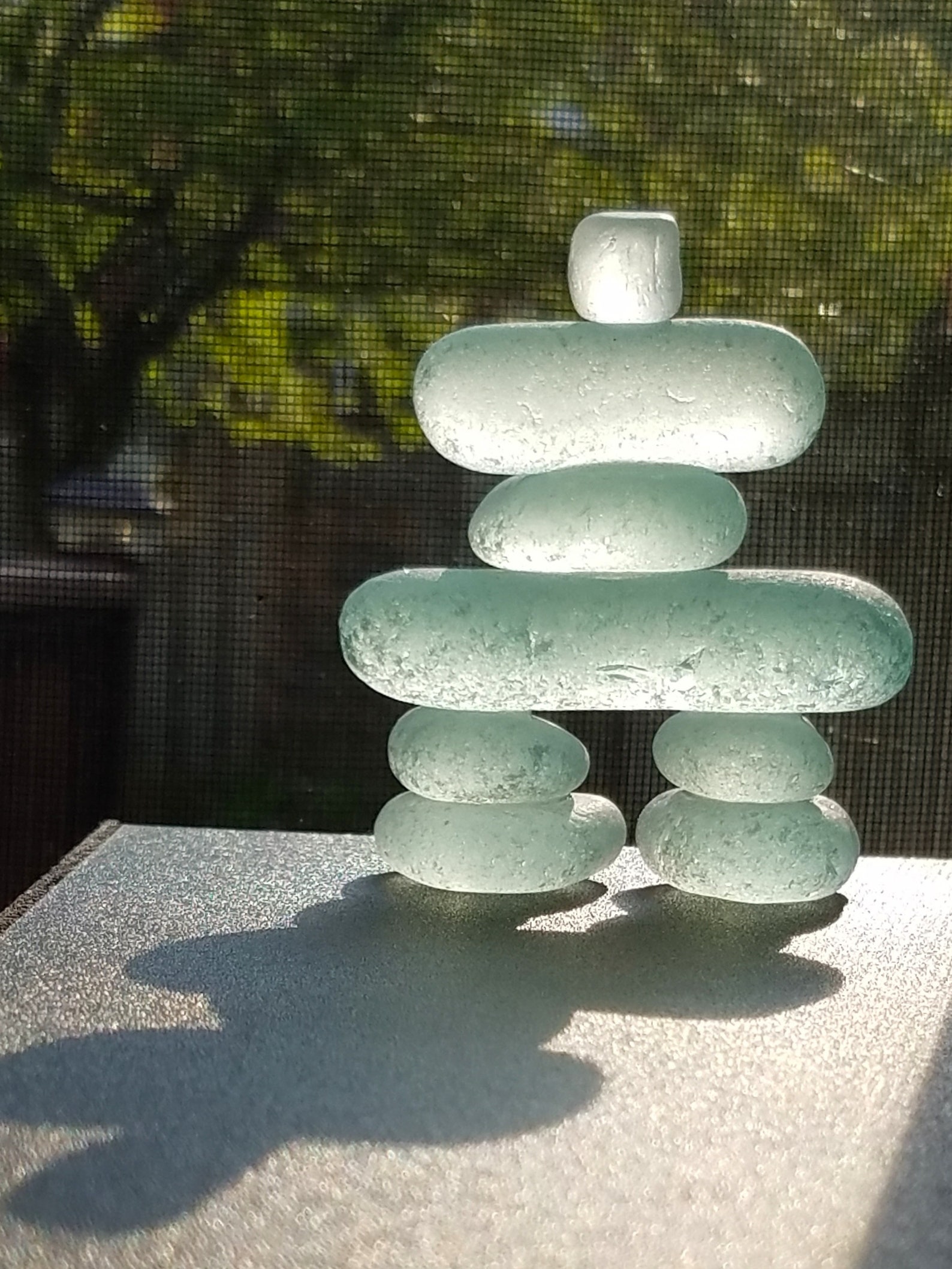 Beautiful Beach Glass Inukshuk Etsy