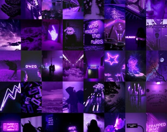 The Best 26 Neon Purple Aesthetic Collage Wallpaper