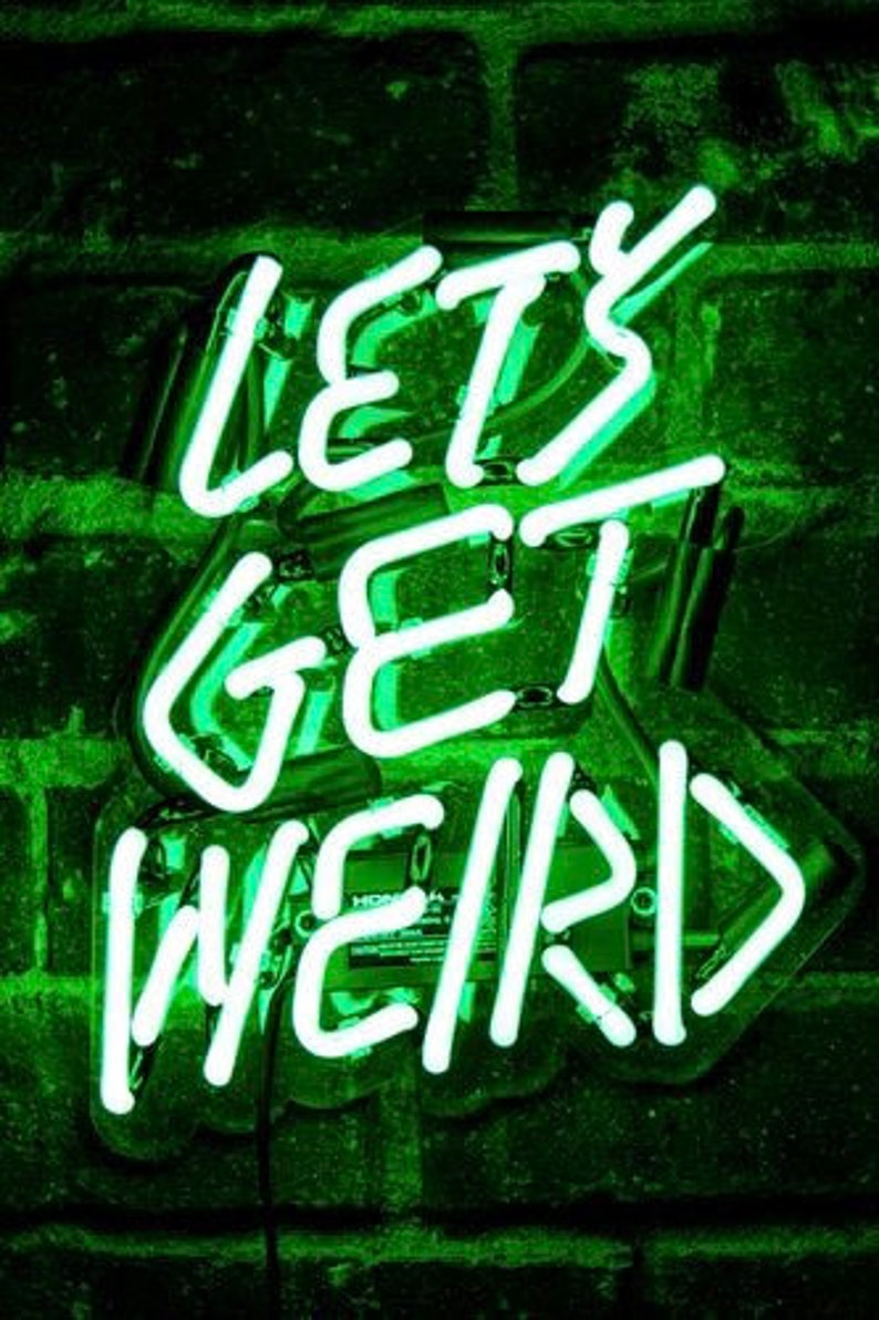 Neon Green Wall Collage Kit Etsy