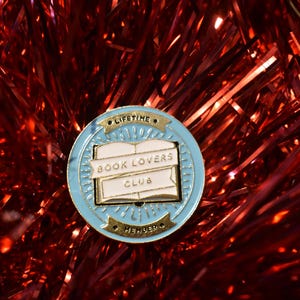 Book Lovers Club Life Time Member Enamel Pin Badge Brooch