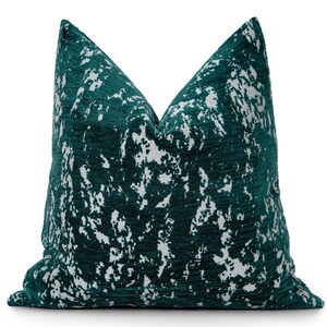 Housse de coussin bleu sarcelle • Taie d'oreiller euro • Housse de coussin bleu sarcelle foncé • Coussin texturé abstrait doux • Style confortable et chic •• Toutes les tailles