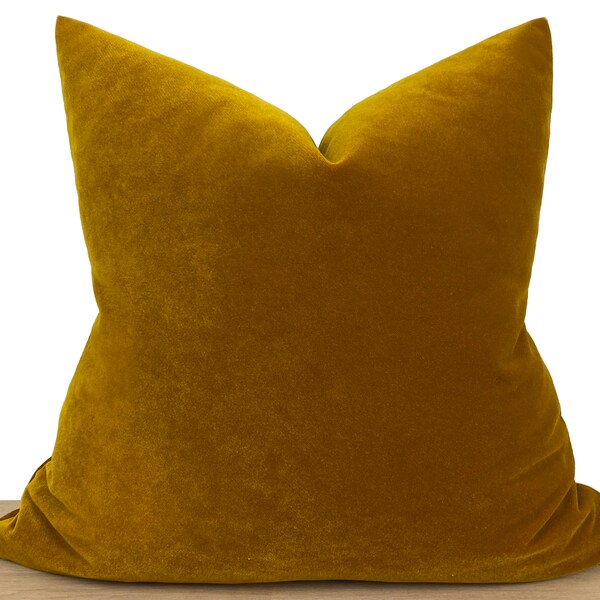 Mustard Velvet Pillow Etsy