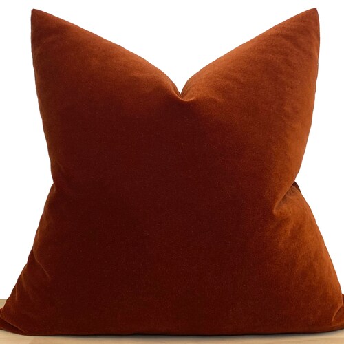 Rust Linen Pillow Cover Etsy