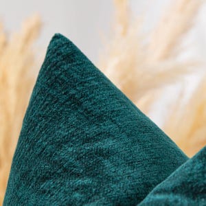 Dark Teal Textured Pillow Cover | Soft Thick Fabric, We Pay Duty for USA
