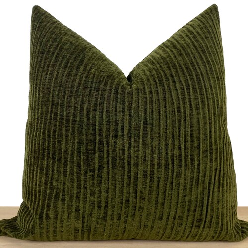 Jungle Green Pillow Cover Modern Textured Euro Sham Jungle Etsy