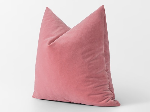 Throw Pillow Soft Pink Velvet Cushions Blush Pink Velvet Pillow