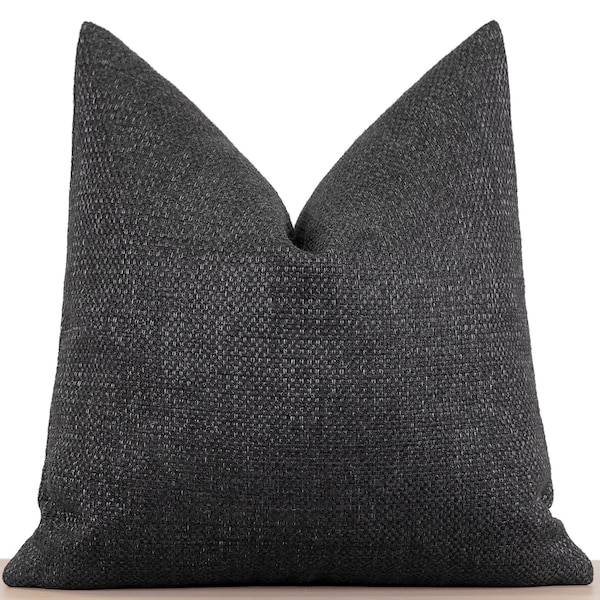 Dark Gray Pillow Etsy