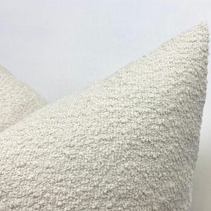 Off White Boucle Pillow Cover: Soft Textured Cushion, Euro Sham