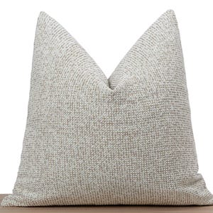 Neutral Woven Texture Pillow Cover: Earthy Boho Euro Sham Cushion