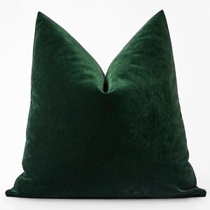 Christmas Green Velvet Pillow Cover: Soft Euro Sham Cushion