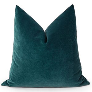Dark Teal Velvet Pillow Cover | Euro Sham & Cushion