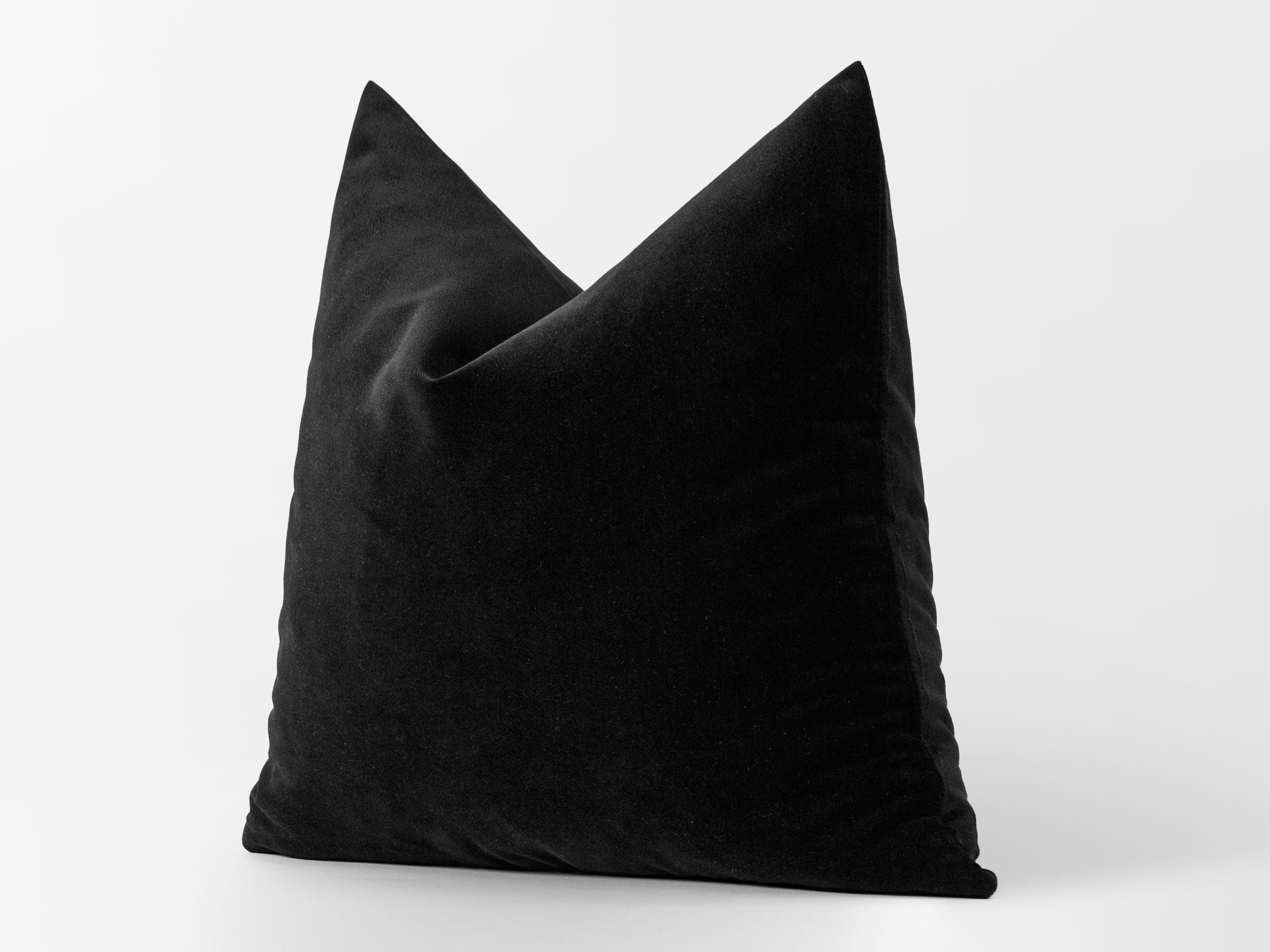 Black velvet throw pillows sale