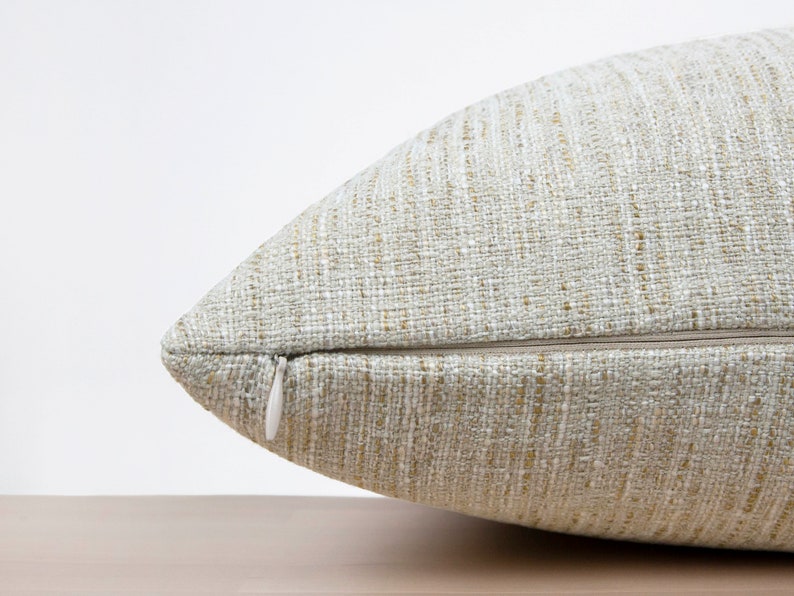 Bohemian Linen Pillow Cover Neutral Euro Sham Cover Boho Cushion Cover