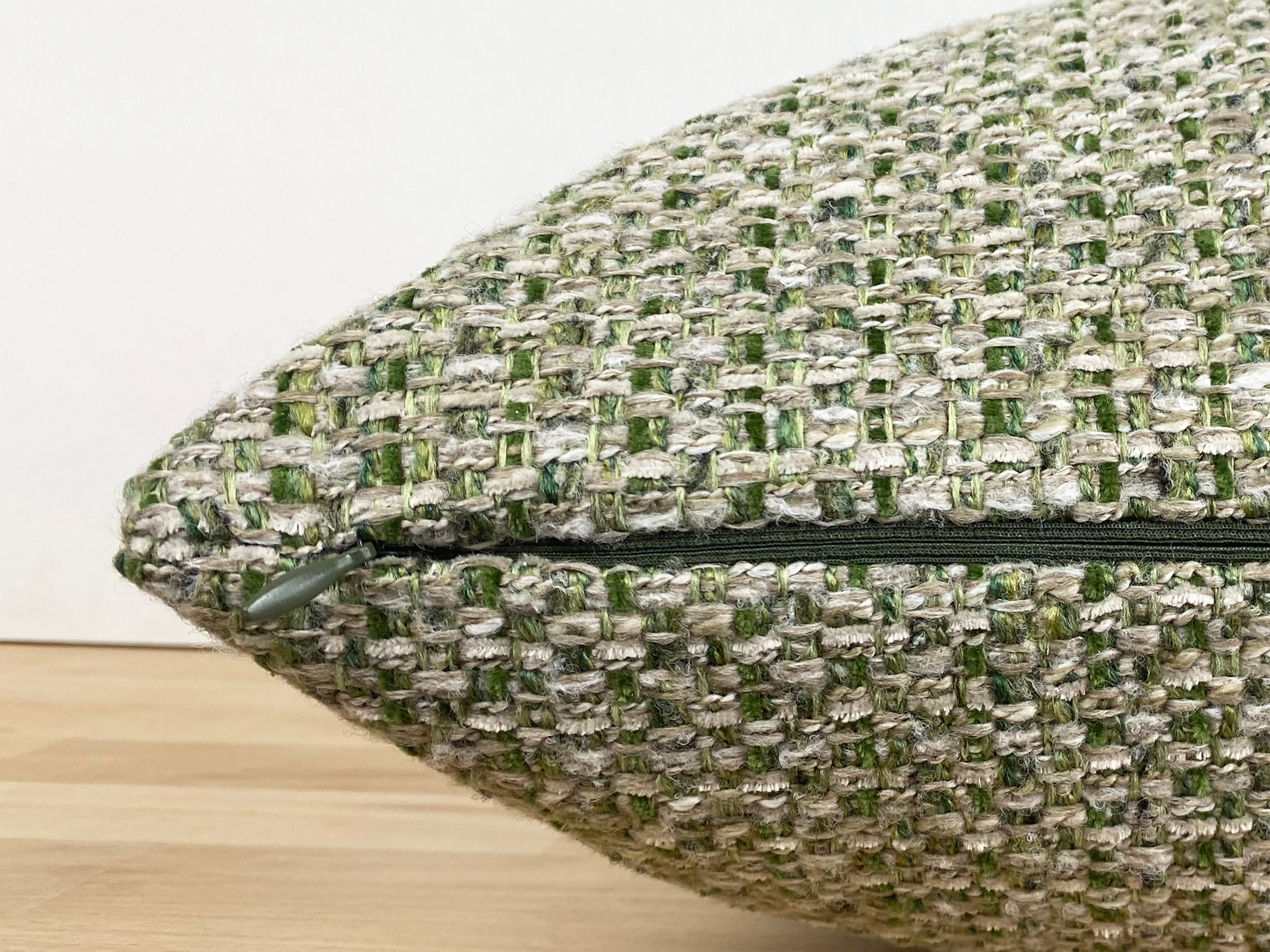 Green Boho Pillow Cover Euro Sham Cover Green and Beige Etsy