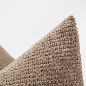 Brown Boho Pillow Cover | Soft Textured Fabric, Earthy Euro Sham, We Pay Duty for USA