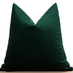 Copricuscino in velluto smeraldo / Cuscino decorativo verde scuro morbido e federa europea, paghiamo i dazi per gli Stati Uniti