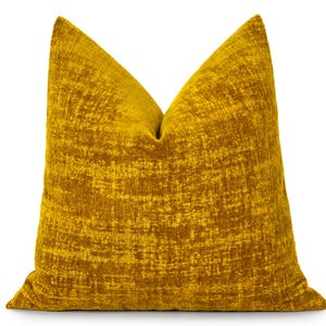 Mustard Throw Pillow Cover • Euro Sham Cover • We Pay Duty for USA  • Cozy and Chic Style • Textured Soft Cushion Cover •• All Sizes