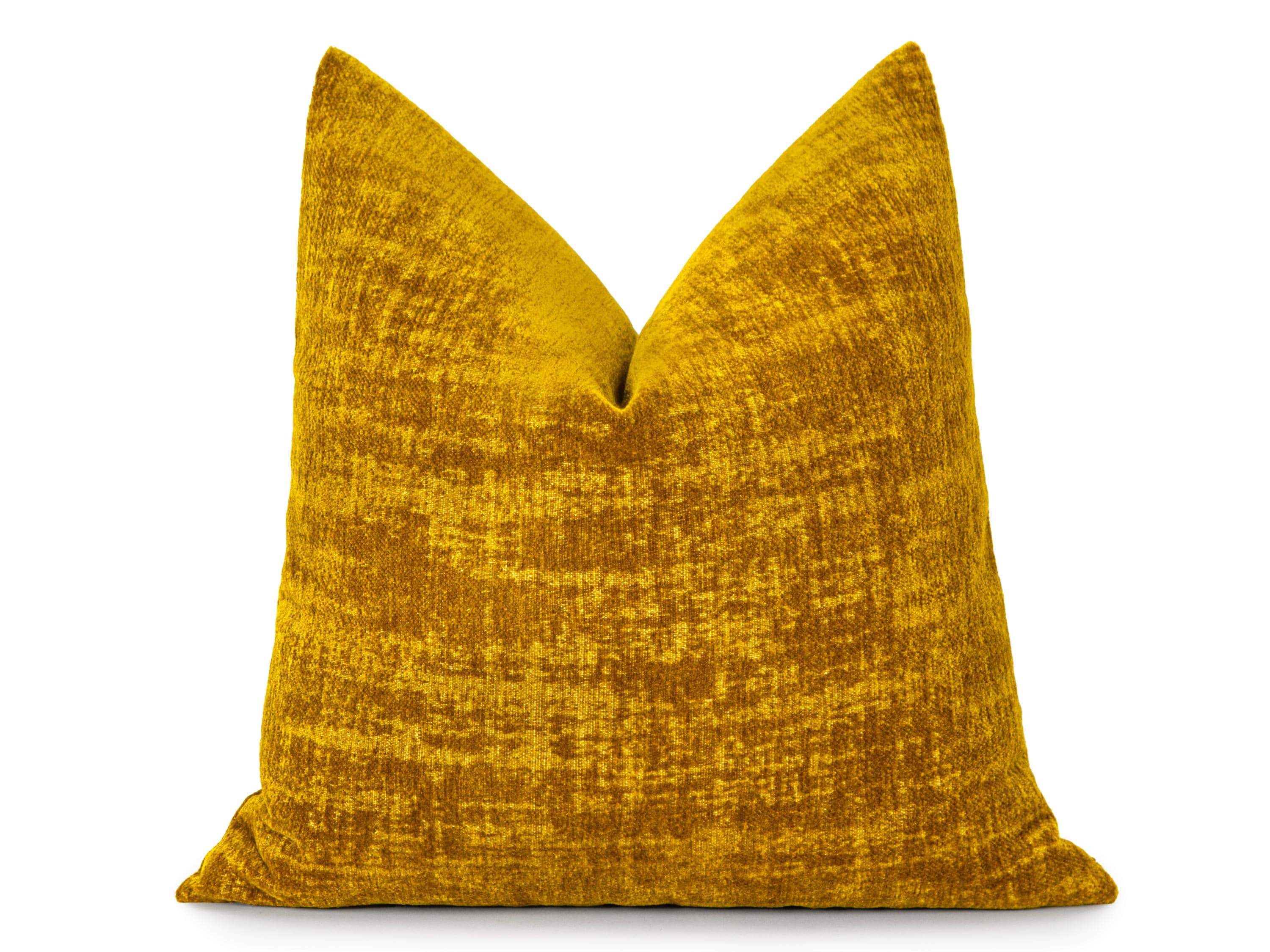 Mustard Throw Pillow Cover • Euro Sham Cover • We Pay Duty for USA • Cozy and Chic Style • Textured Soft Cushion Cover •• All Sizes