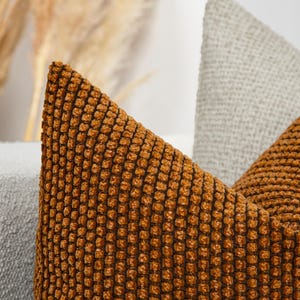 Burnt Orange Dotted Pillow Cover | Textured Boho Throw Pillow, We Pay Duty for USA