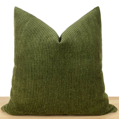 Green Striped Pillow Cover Euro Sham Cover Textured Striped Etsy
