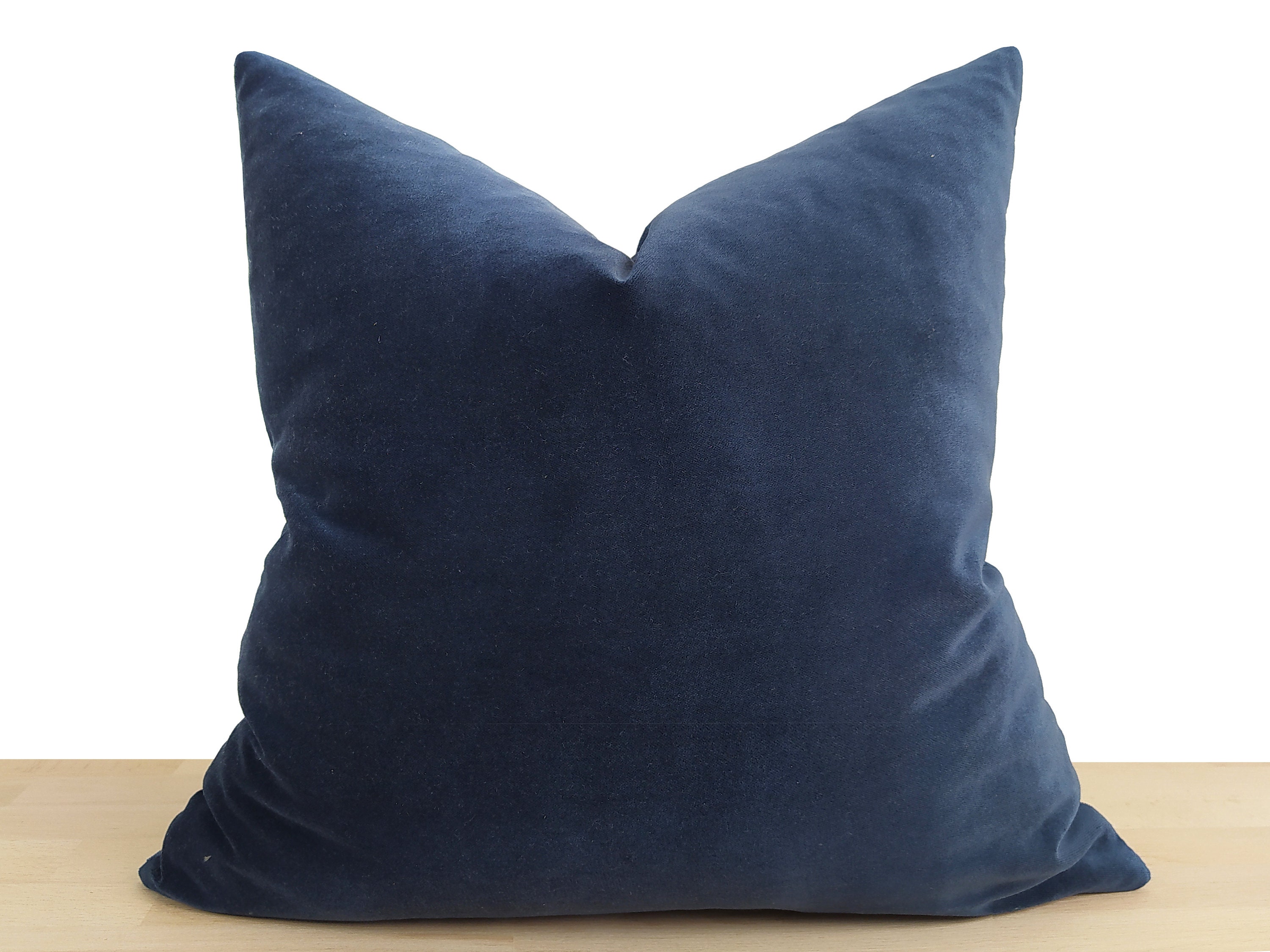 Navy Velvet Pillow Cover Navy Euro Sham Designer Pillow Etsy