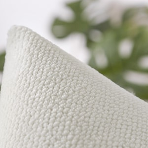 Ivory Textured Pillow Cover • Cream Euro Sham • Neutral Cushion Case • Cozy Chic Style • Crafted from Textured Soft Fabric •• All Sizes