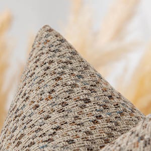 Taupe Boho Pillow Cover | Woven Euro Sham & Cushion, We Pay Duty for USA