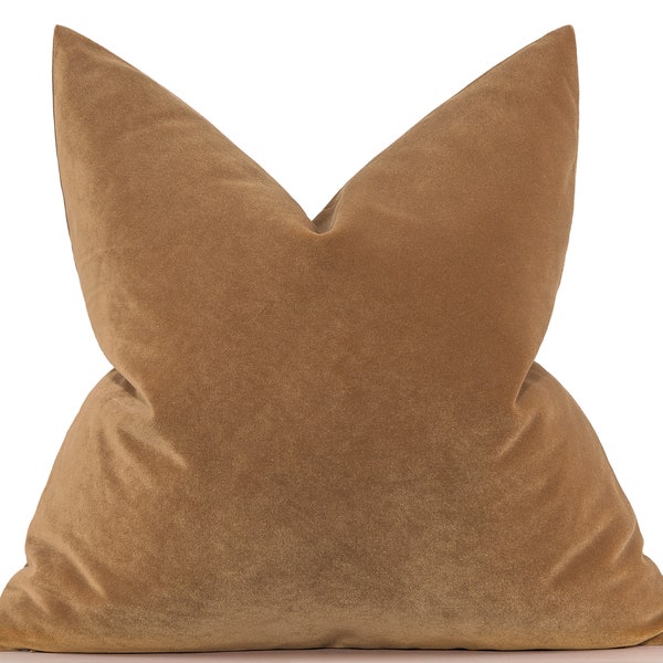 Camel Velvet Pillow Etsy