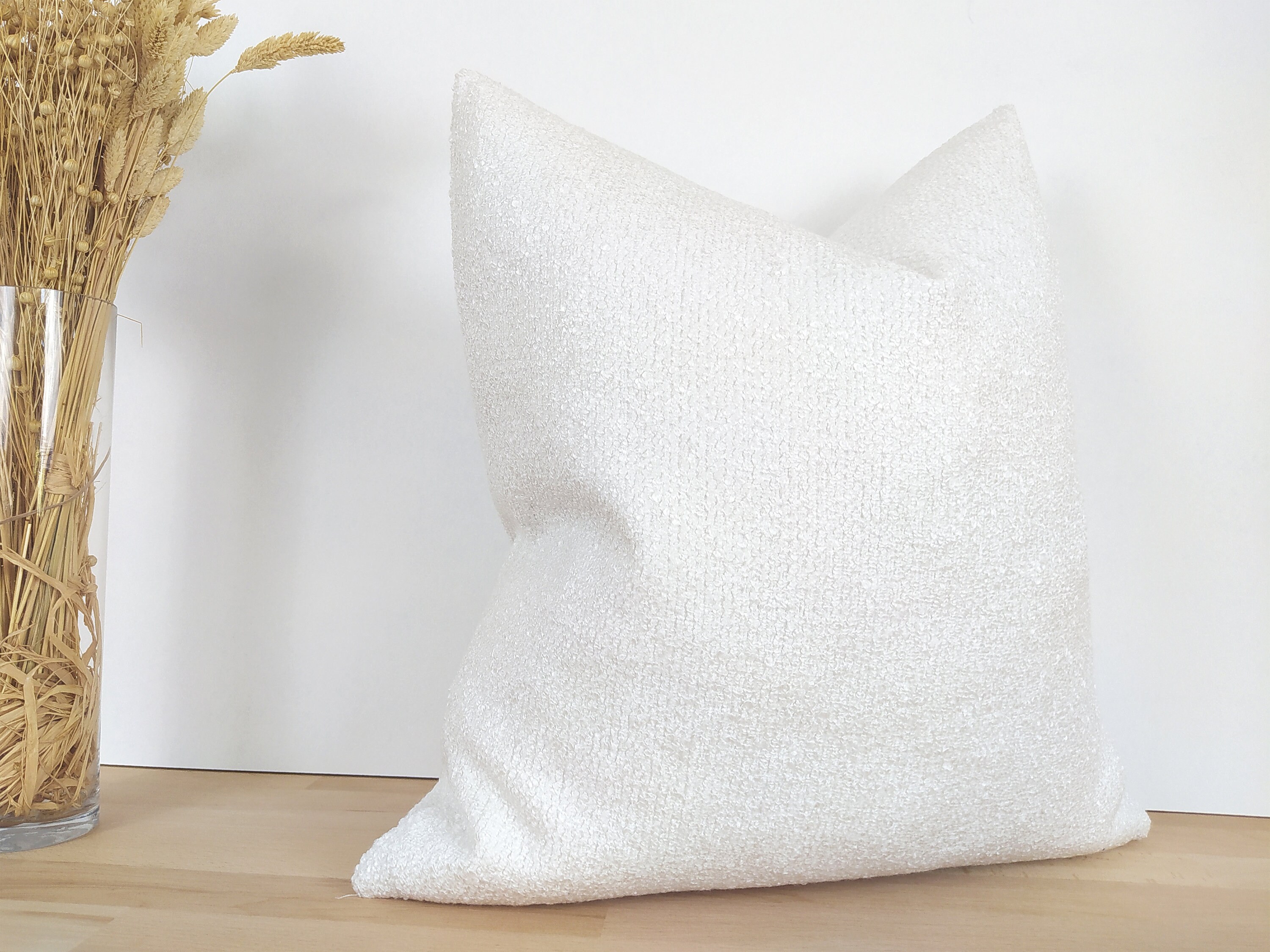 Pure White Pillow Cover White Textured Euro Sham Cover Etsy