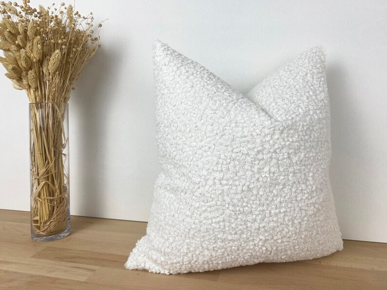 White Boucle Pillow Cover Textured Super Soft Pillow Cover Etsy Australia
