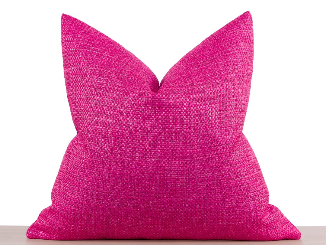 Fuchsia Pillow Cover Fuchsia Euro Sham Woven Throw Pillow Etsy