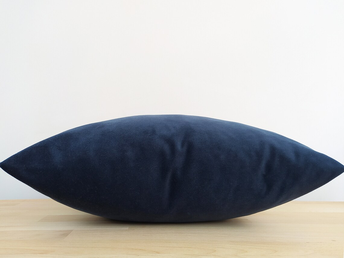 Navy Velvet Pillow Cover Navy Euro Sham Designer Pillow Etsy