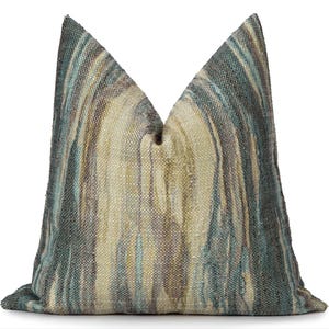 Teal Abstract Pillow Cover • Euro Sham Cover • We Pay Duty for USA • Modern Art Print Pillow Cover • Colorful Throw Pillow •• All Sizes
