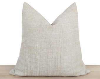 beige linen throw pillows