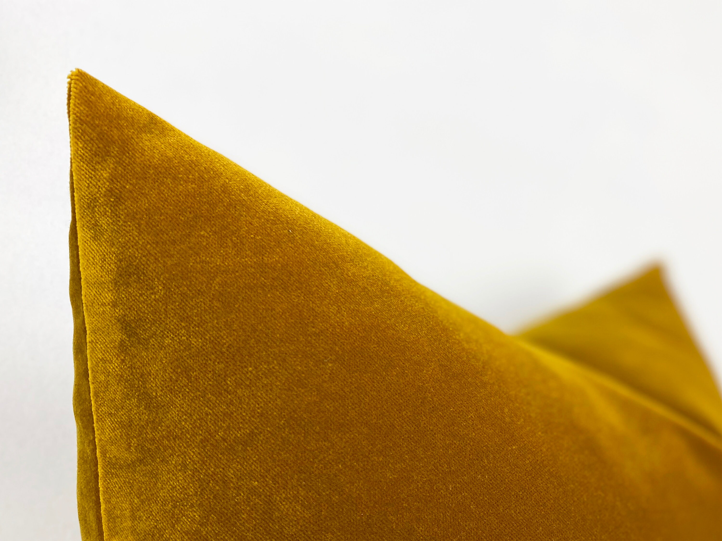 Dark Mustard Velvet Pillow Cover Euro Sham Cover Mustard Etsy