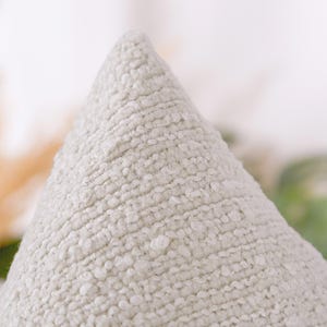 Ivory Boho Pillow Cover • Neutral Textured Euro Sham • We Pay Duty for USA • Cream Cushion • Ivory and Cream Soft Boucle Fabric •• All Sizes