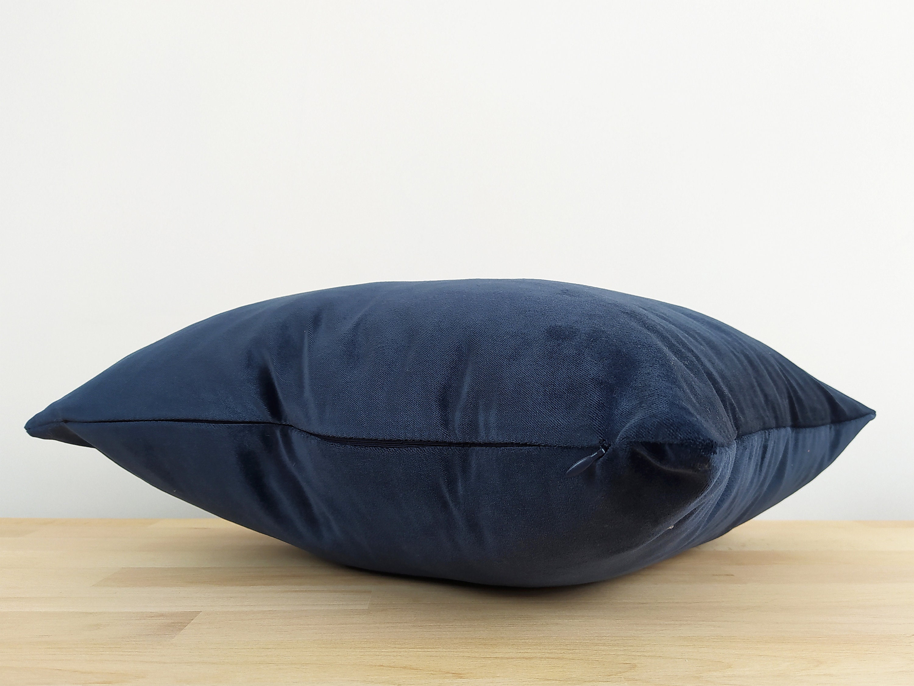 Navy Velvet Pillow Cover Navy Euro Sham Designer Pillow Etsy