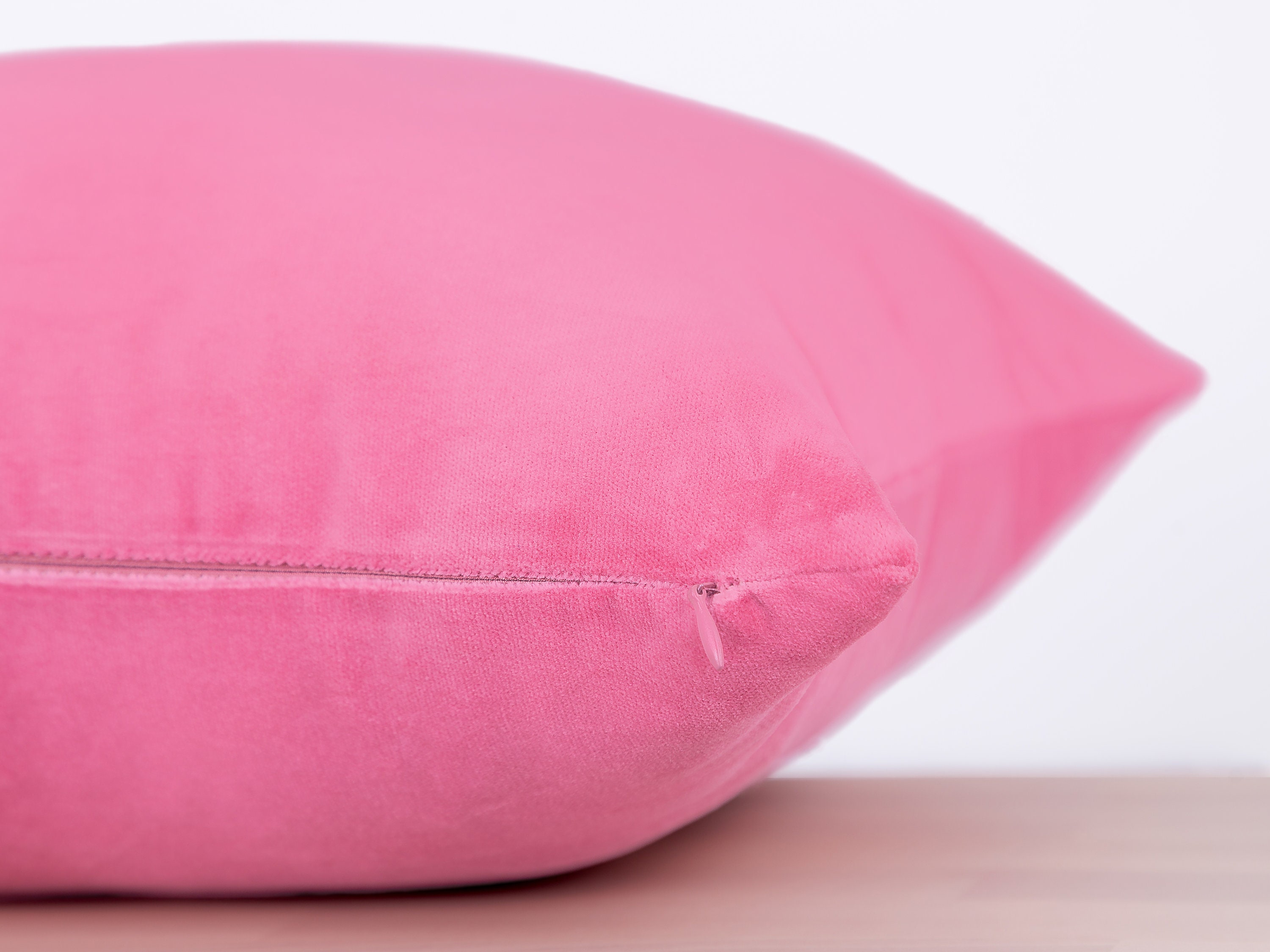 Pink Cotton Velvet Pillow Cover Pink Velvet Euro Sham Cover Etsy
