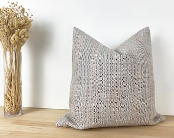 16x16 taiche Vintage Groovy Rainbow in Inkwell Blue and Grey Throw Pillow Multicolor 16x16 taiche Vintage Groovy Rainbow in Inkwell Blue and Grey Throw Pillow Multicolor