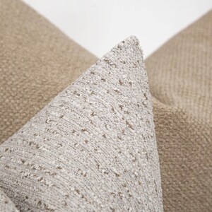 Nubby-kussensloop met textuur | Neutraal beige Euro Sham, aards boerderijdecor