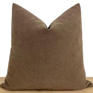Mocha Brown Linen Pillow Cover | Euro Sham, Cushion