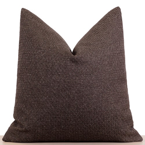 Dark Brown Pillow Cover Dark Brown Euro Sham Cover Boho Etsy