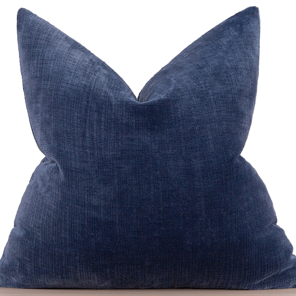 Housse de coussin douillette bleue, taie d'oreiller confortable, coussin sherpa, housse de coussin, oreiller d'été, tissu épais super doux | Toutes les tailles