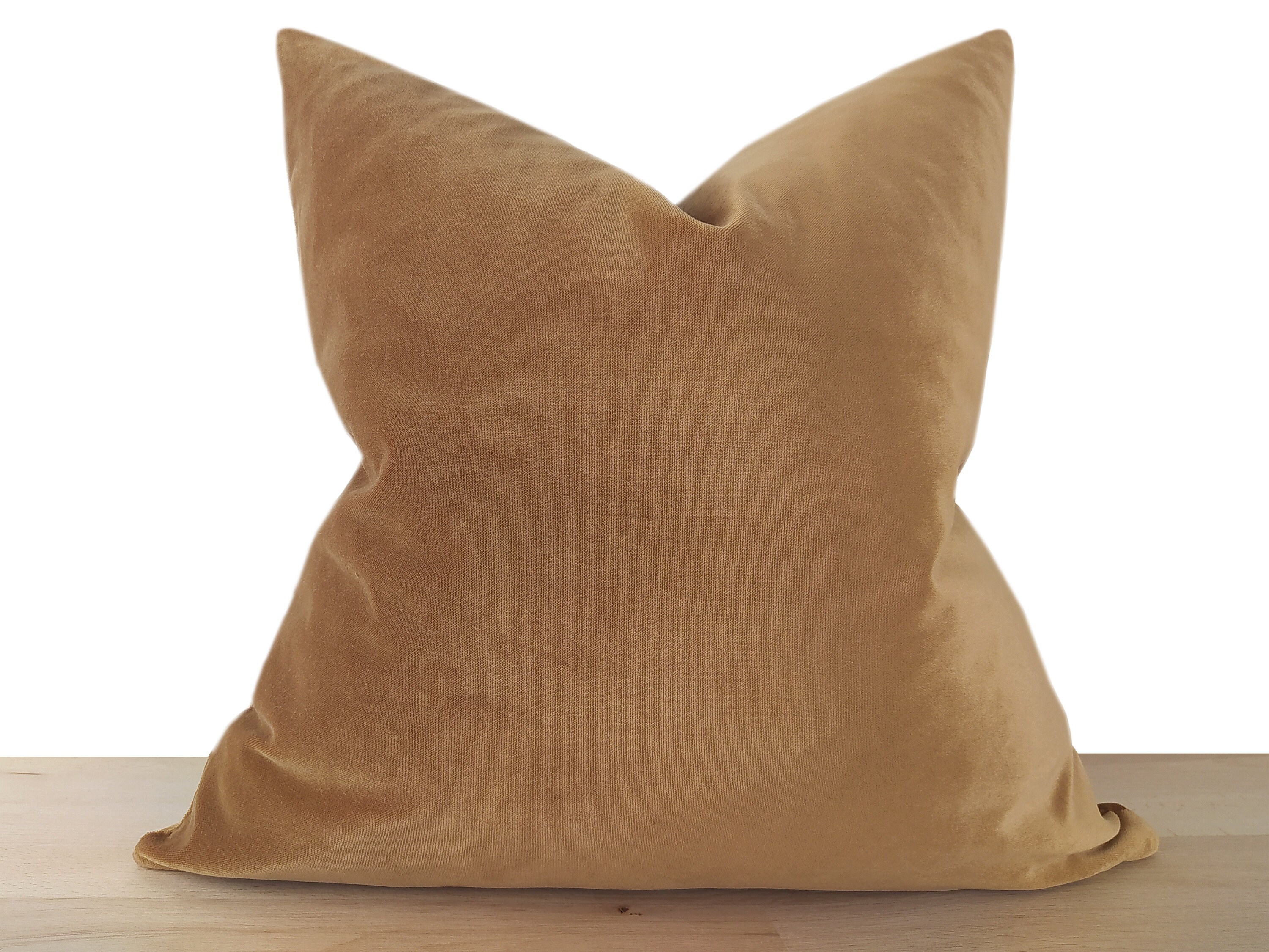 Camel Velvet Pillow Cover Cotton Velvet Soft Fabric Camel Etsy