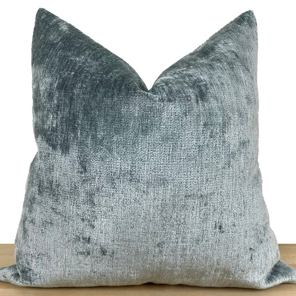 Housse de coussin texturé bleu sarcelle • Housse de coussin bleu sarcelle • Taie d'oreiller européenne • Tissu épais et texturé doux •• Toutes les tailles